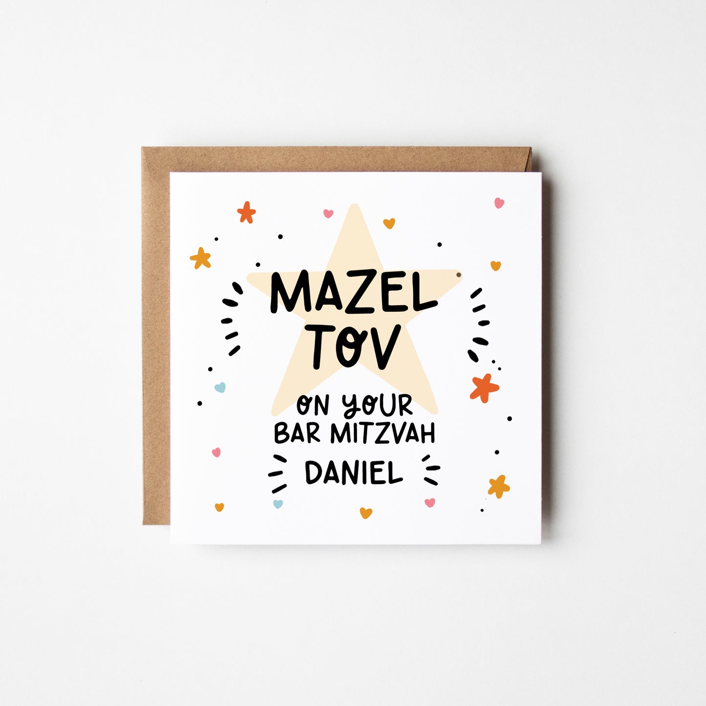 Mazel Tov on Your Bat/Bar Mitzvah Card • Personalised Bat Mitzvah Card • Bar Mitzvah Card • Mazel Tov Card •