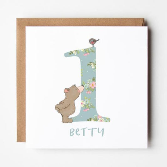 Bear’s Personalised 1st Birthday Card