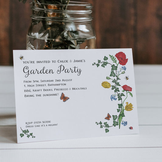 Floral Invitations - Plantable Invitation - Seeded Invitation