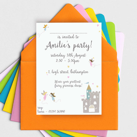 Fairy Castle Party Invitations