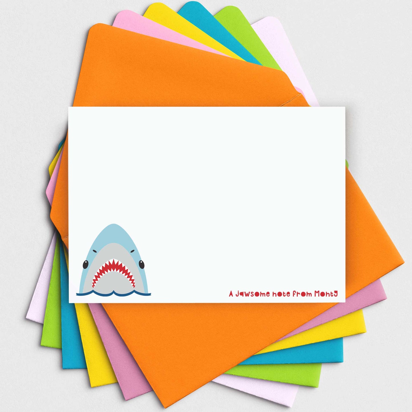 shark note cards for children