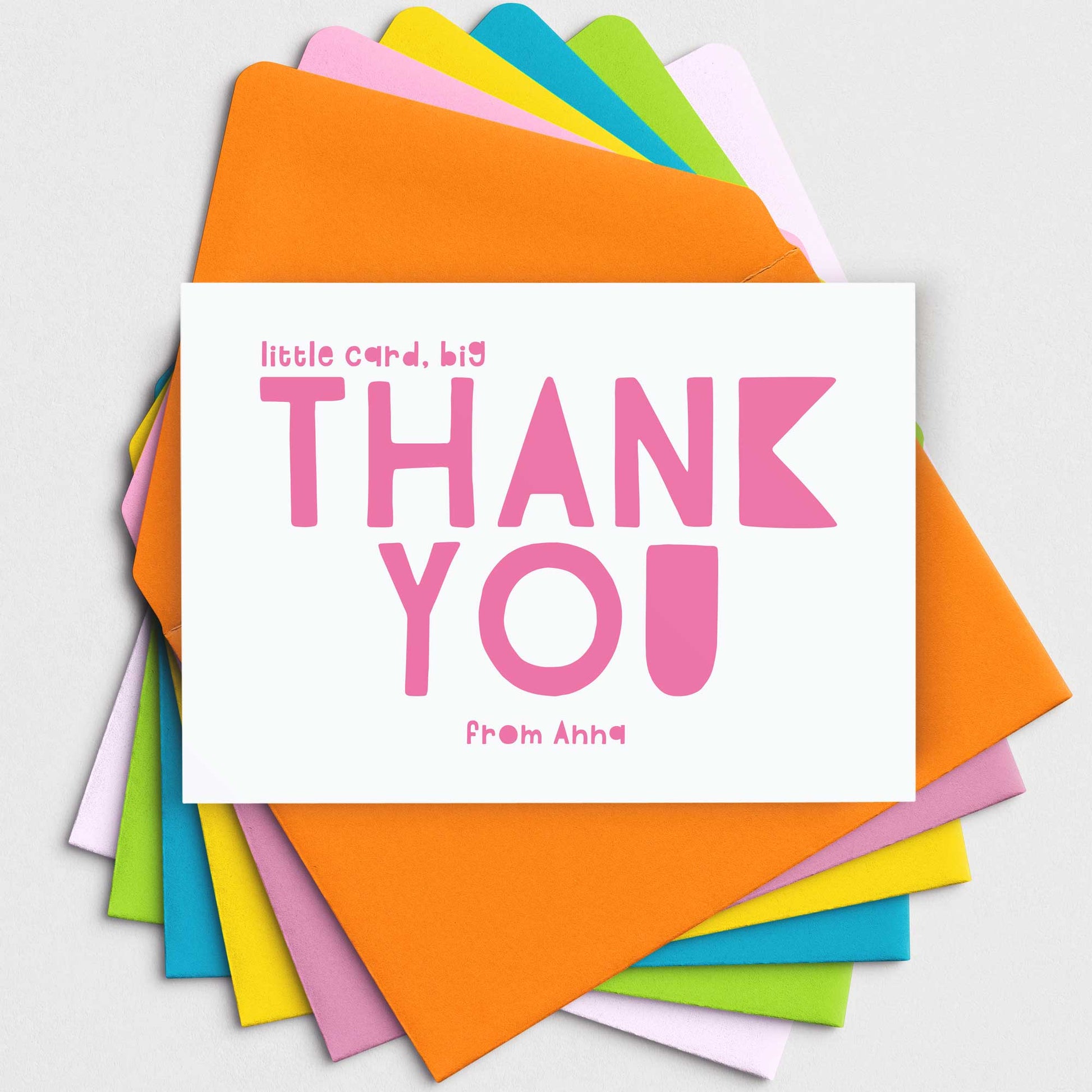 big THANK YOU note cards for Children