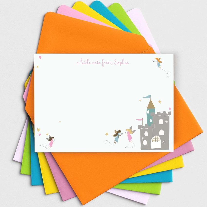 Fairy Castle Personalised Note Cards