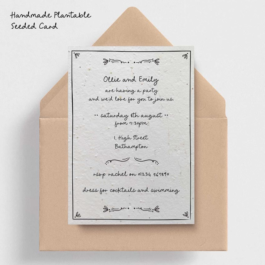 Plantable seed invitation