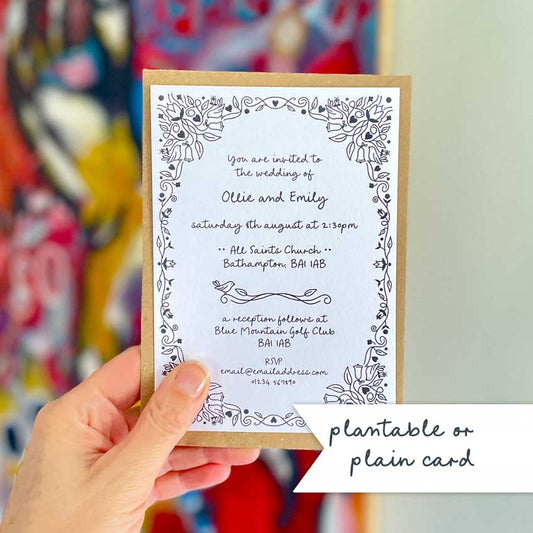 handwritten affordable wedding invitations