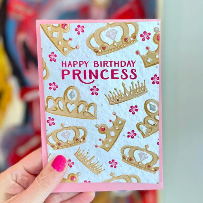 Happy Birthday Princess plantable birthday card 