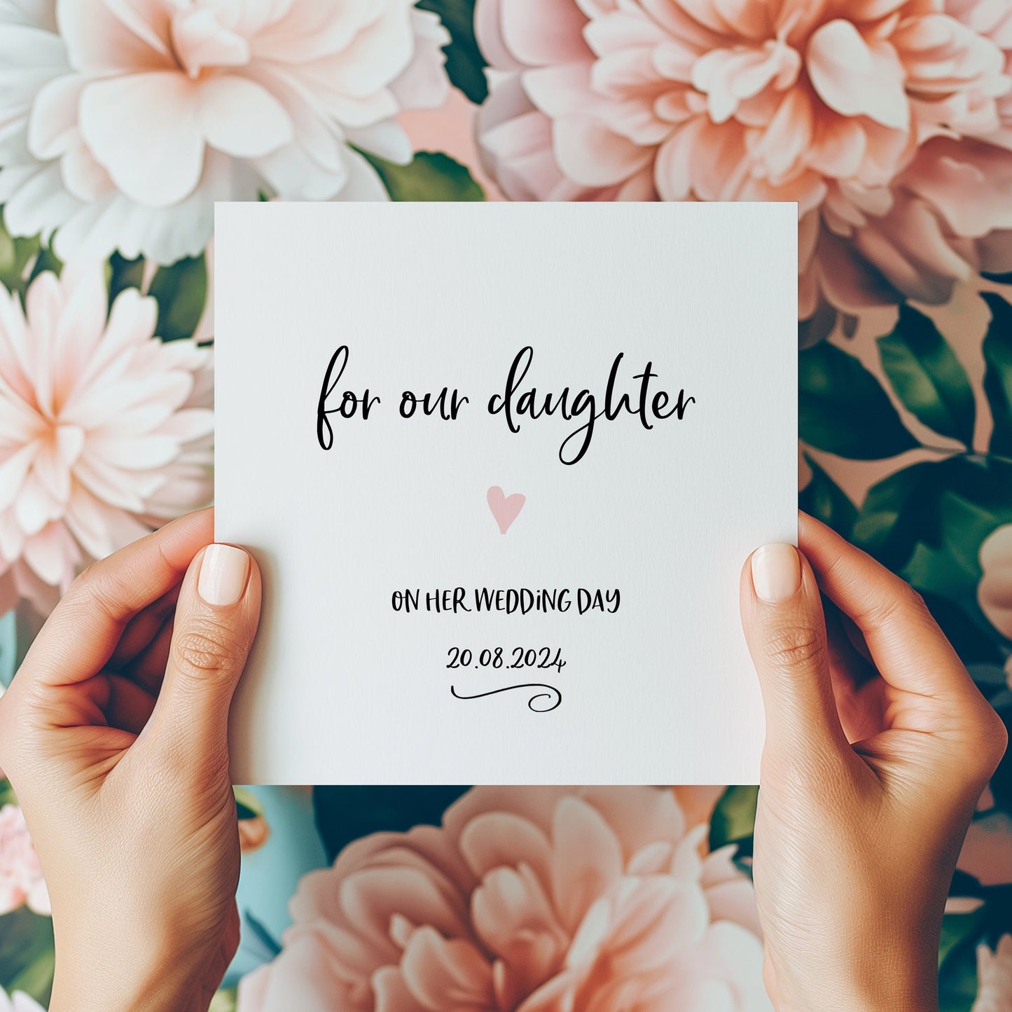 Daughter Wedding Card • Personalised Daughter Wedding Card • Card for our Daughter on her Wedding Day •