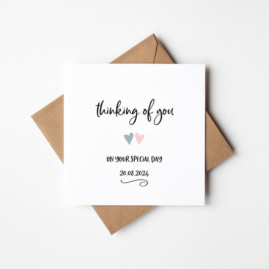 Thinking Of You Wedding Card • Personalised Wedding Card • Thinking of You on Your Wedding Day •