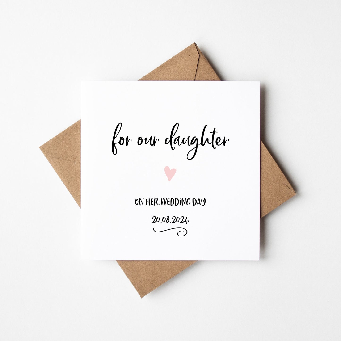 Daughter Wedding Card • Personalised Daughter Wedding Card • Card for our Daughter on her Wedding Day •