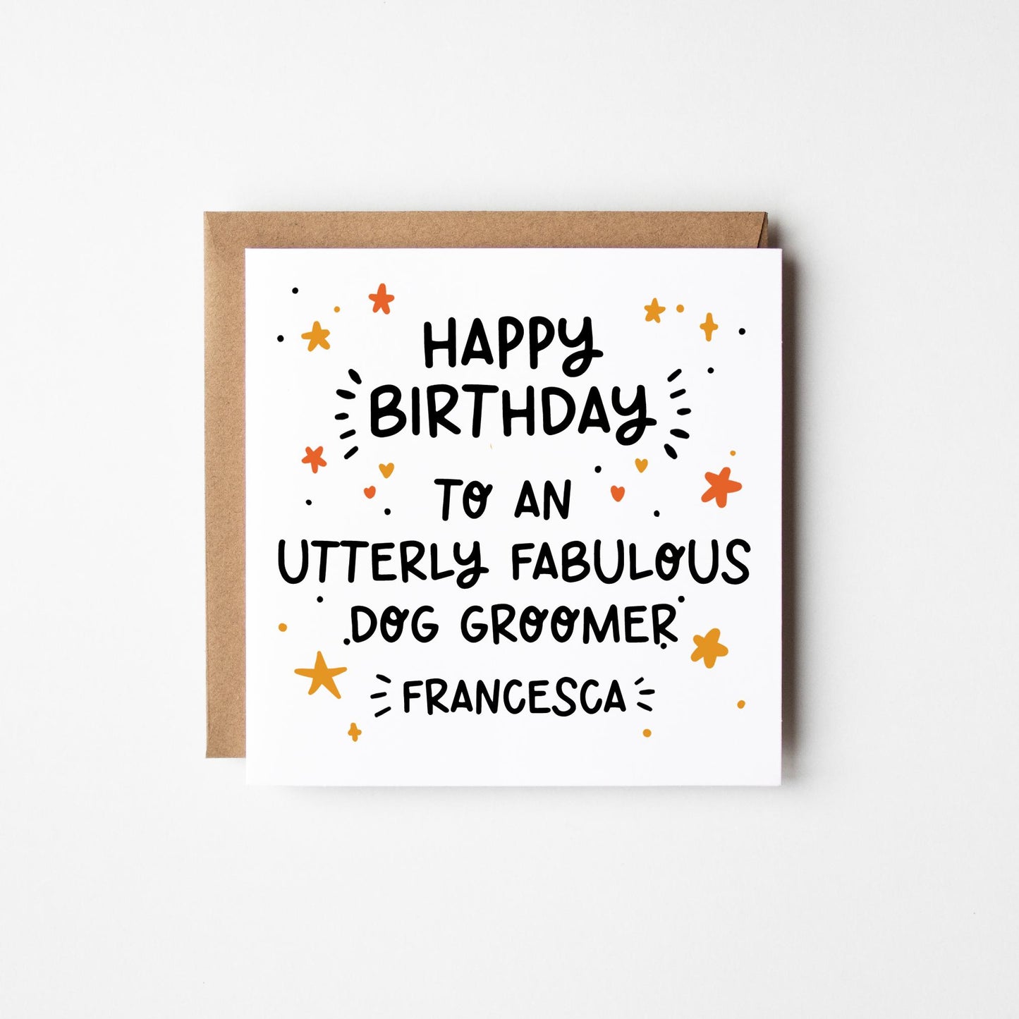 Utterly Fabulous dog groomer Birthday Card • Personalised Birthday Card •