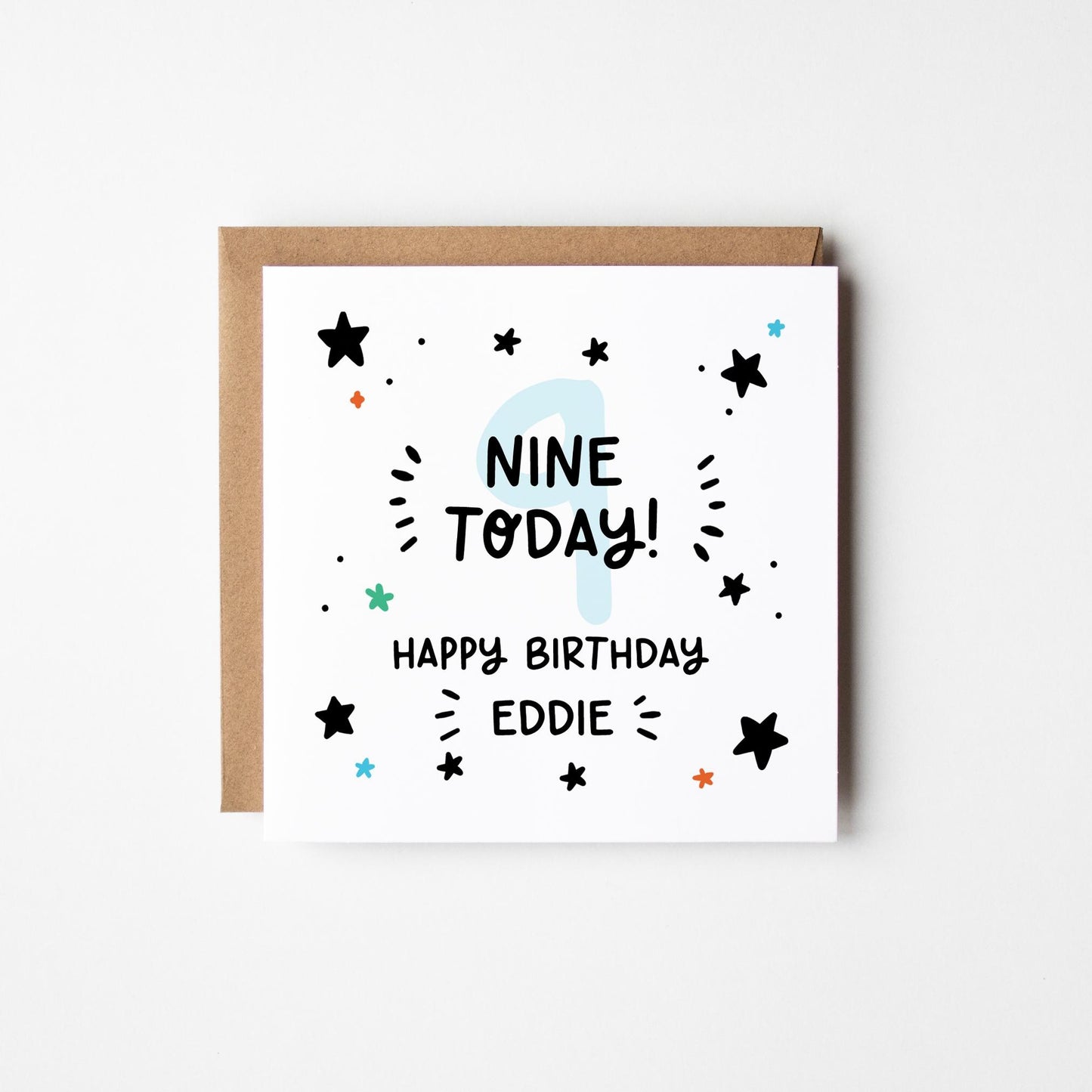 Personalised 9th Birthday Card • Birthday Number Card • Boy&#39;s Birthday Card •