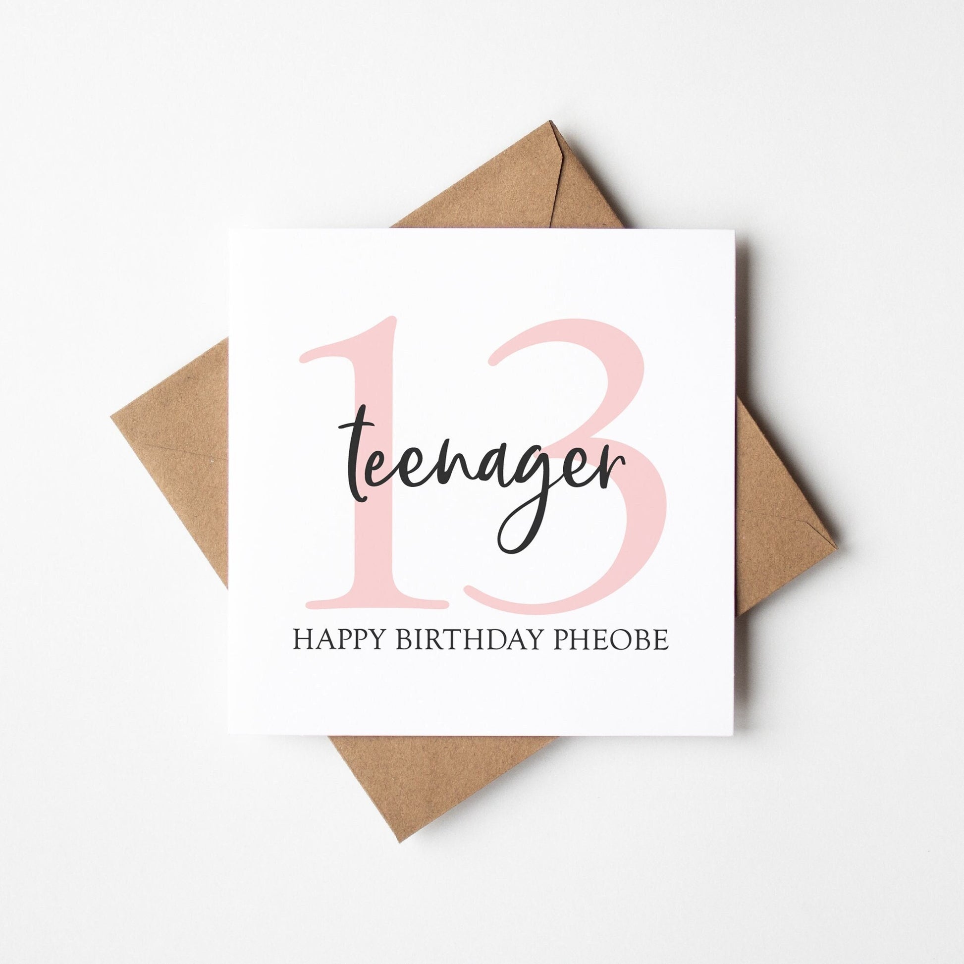 13th Birthday Card • Personalised Teenage Dirtbag 13th Birthday Card For Girls • 13 Today Teenagers Birthday Card • Teenage Girl