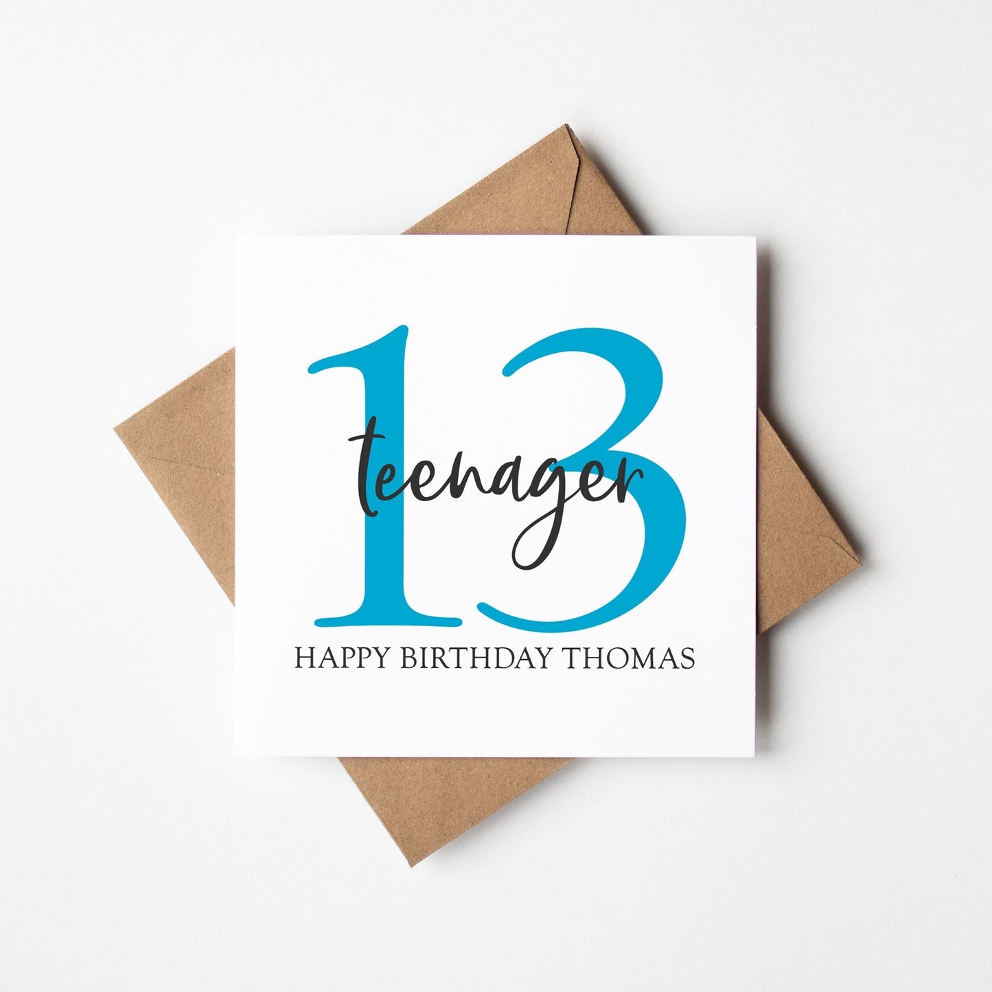 13th Birthday Card • Personalised Teenager 13th Birthday Card For Boys • 13 Today Teenagers Birthday Card • Teenage Boy