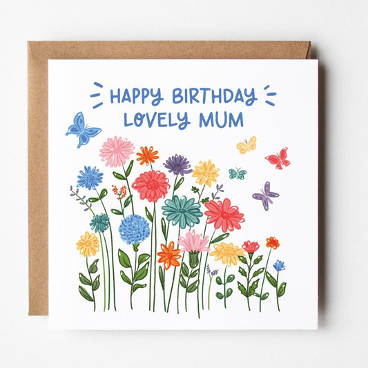 Lovely Mum Card • Personalised Birthday Card For Mum • Pretty Floral Card For Mum •