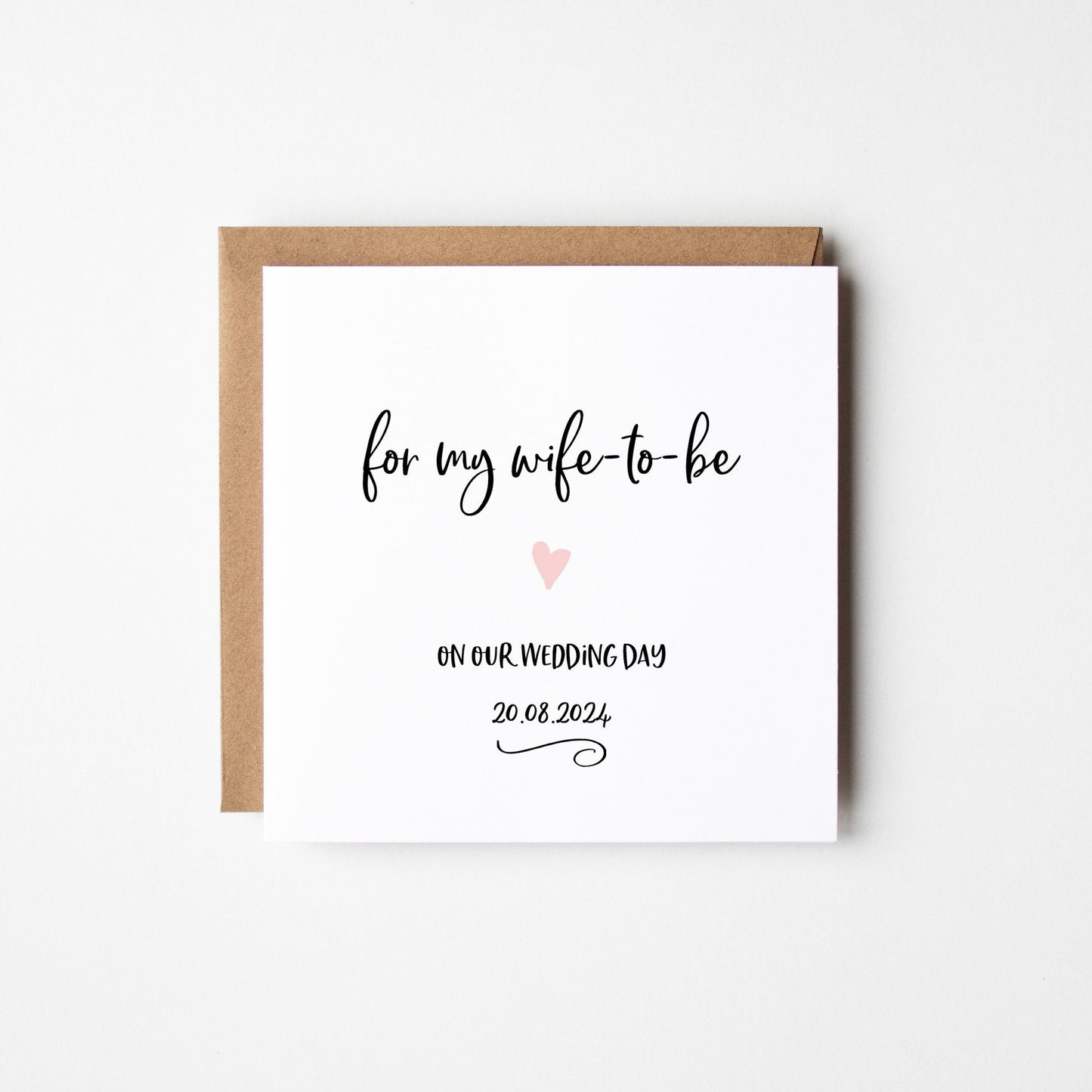 Wife To Be Wedding Card • Personalised Wife Wedding Card • Card for my Wife-to-be on our Wedding Day •