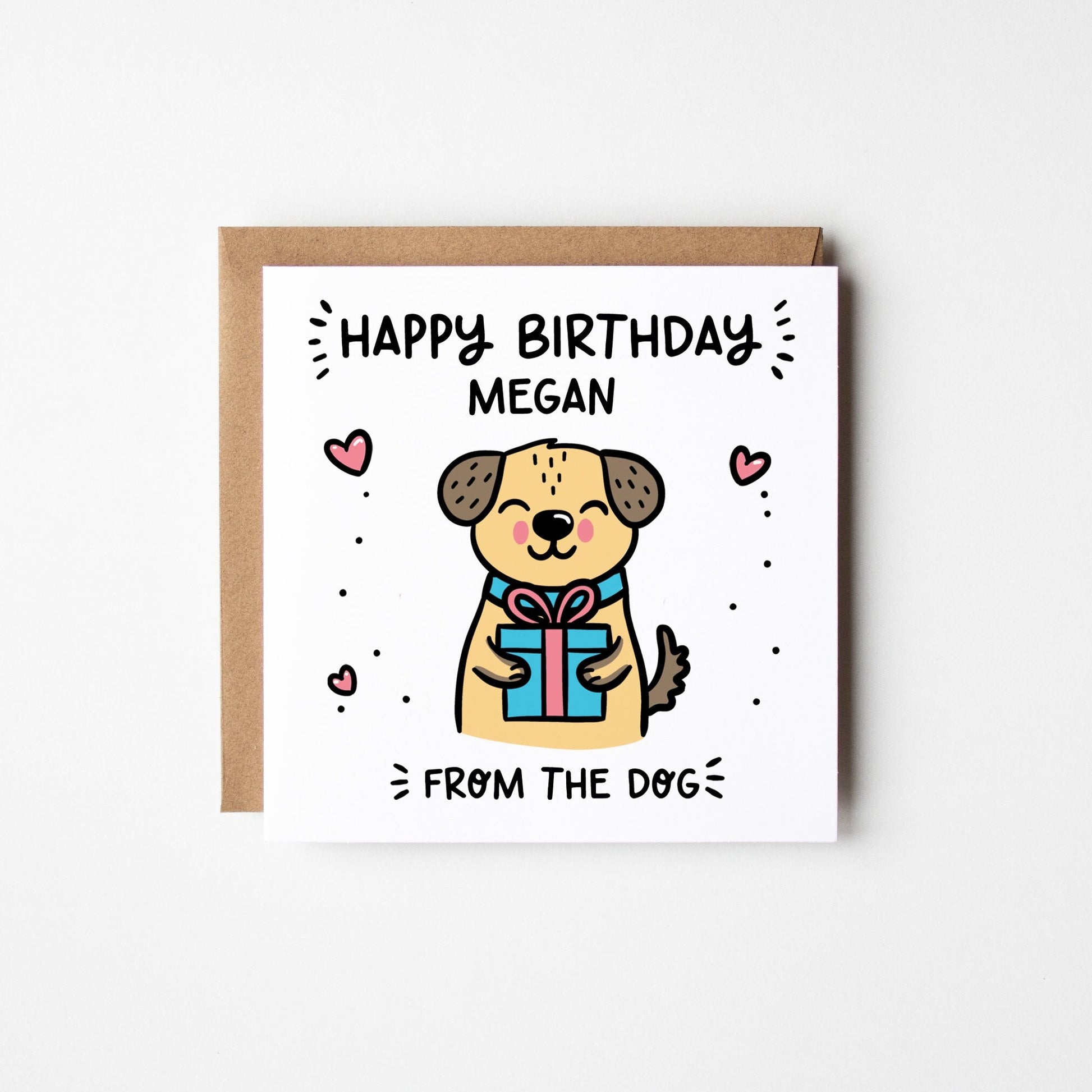 From the Dog Birthday Card • Personalised Birthday Card from the Dog • Dog Lovers Card •