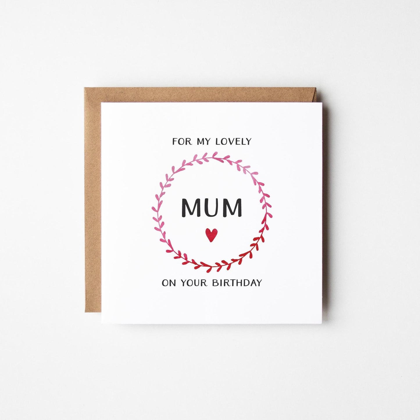 Lovely Mum Card • Personalised Birthday Card For Mum • Pretty Card For Mum •