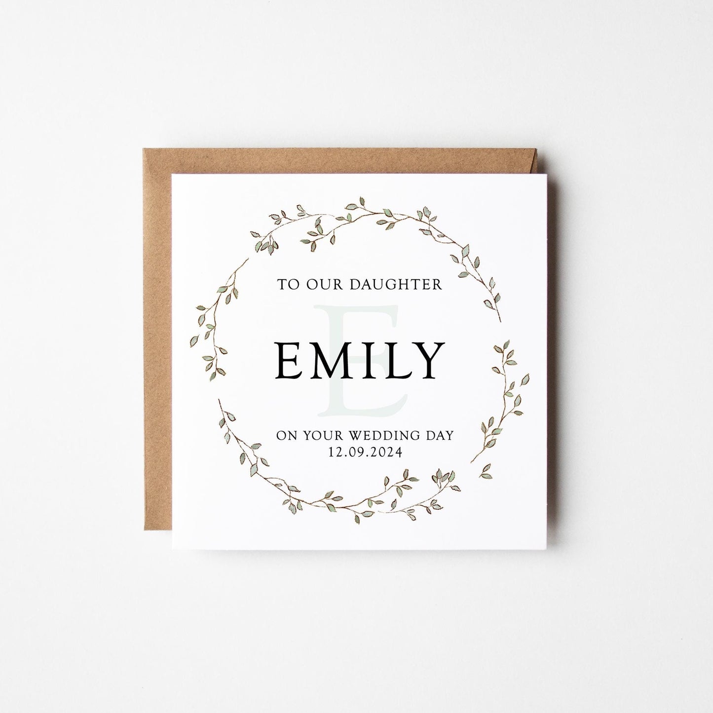 Daughter Wedding Card • Personalised Daughter Wedding Card • Card for our Daughter on her Wedding Day •