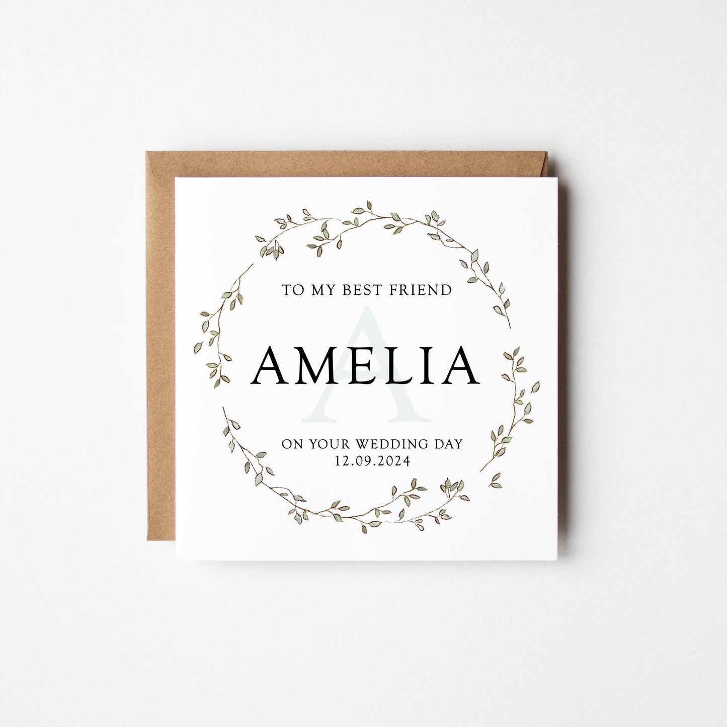 Best Friend Wedding Card • Personalised Best Friend Wedding Card • Card for My Best Friend on her Wedding Day •