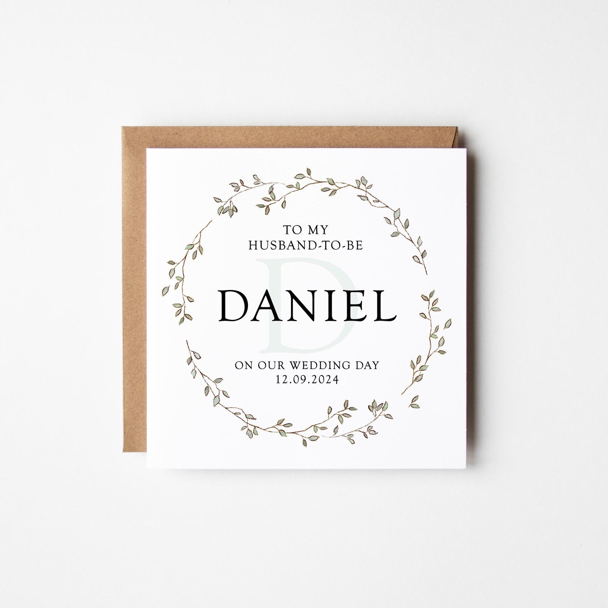 To My Husband To Be Wedding Card • Personalised Husband Wedding Card • Card for my Husband-to-be on our Wedding Day •