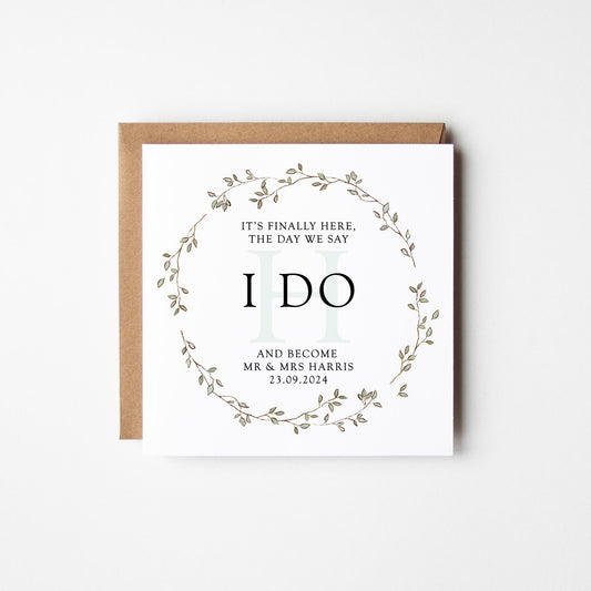 We Say I Do Wedding Card to Husband • Wedding Card to Wife • Personalised Husband-To-Be Wedding Card • Personalised Wife-To-Be Wedding Card