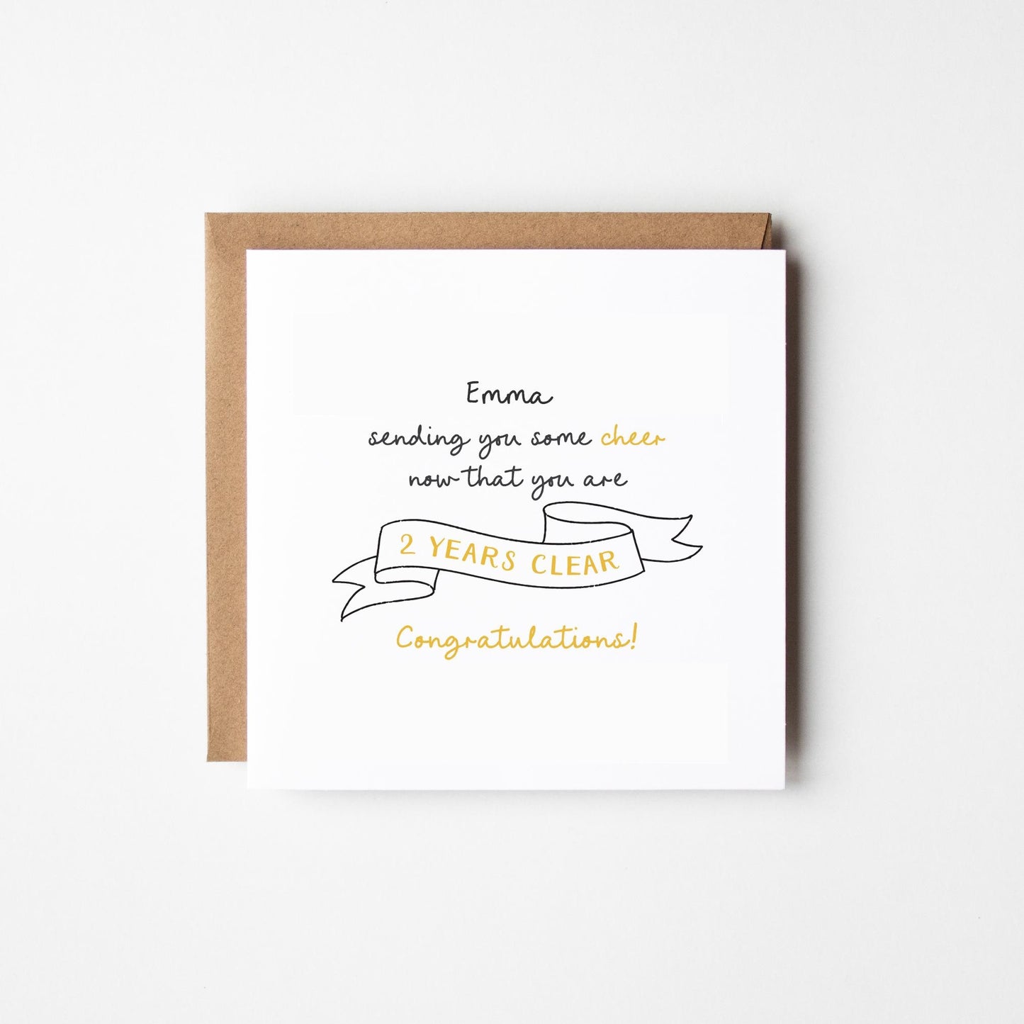 Cancer Free Celebration Card • Personalised Cancer Free Milestone Card •  Congratulations Beat Cancer Card • Supportive Cancer Card