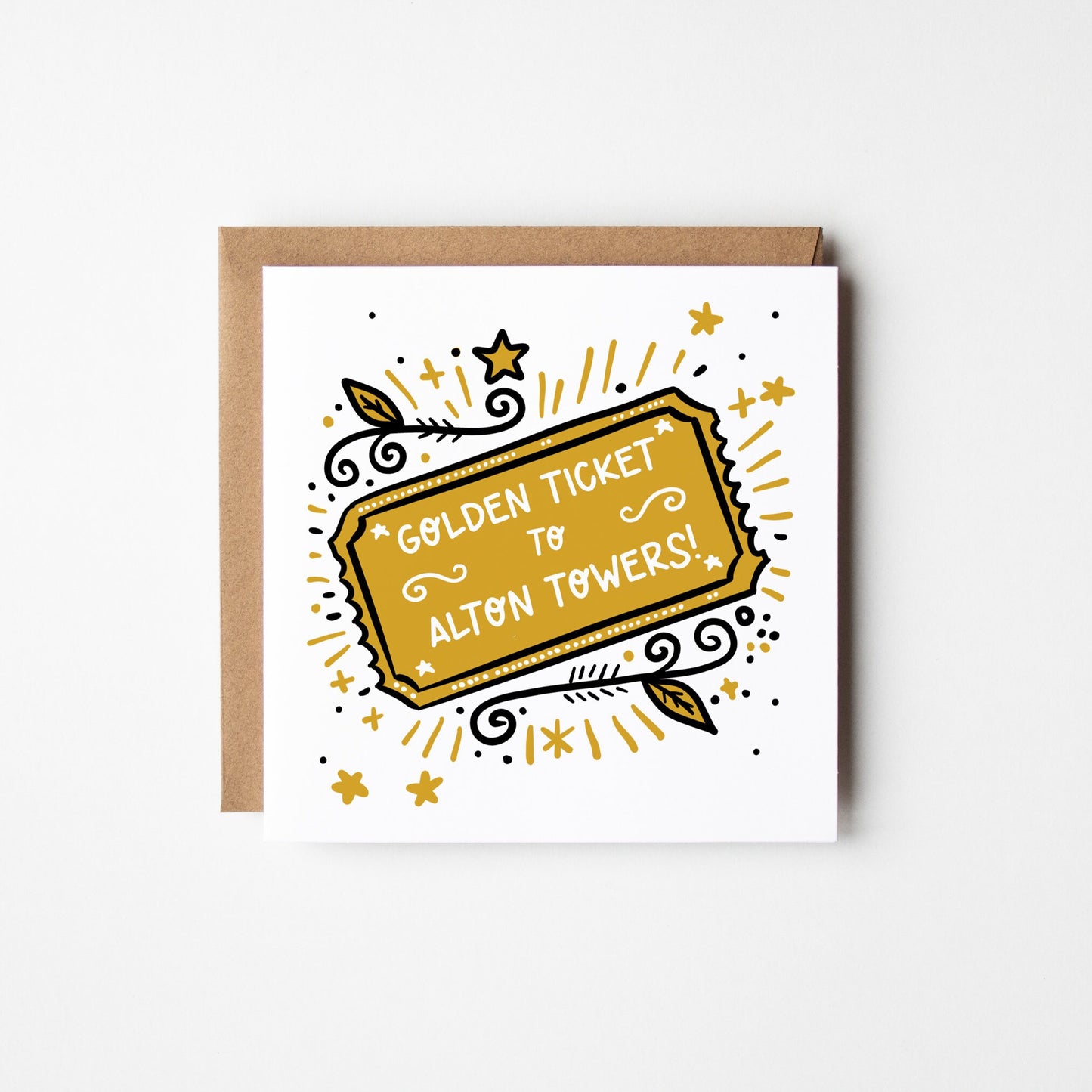 Golden Ticket Card • Personalised Golden Ticket Card • Surprise Reveal Card • Surprise Trip Card  • Surprise Gift Card