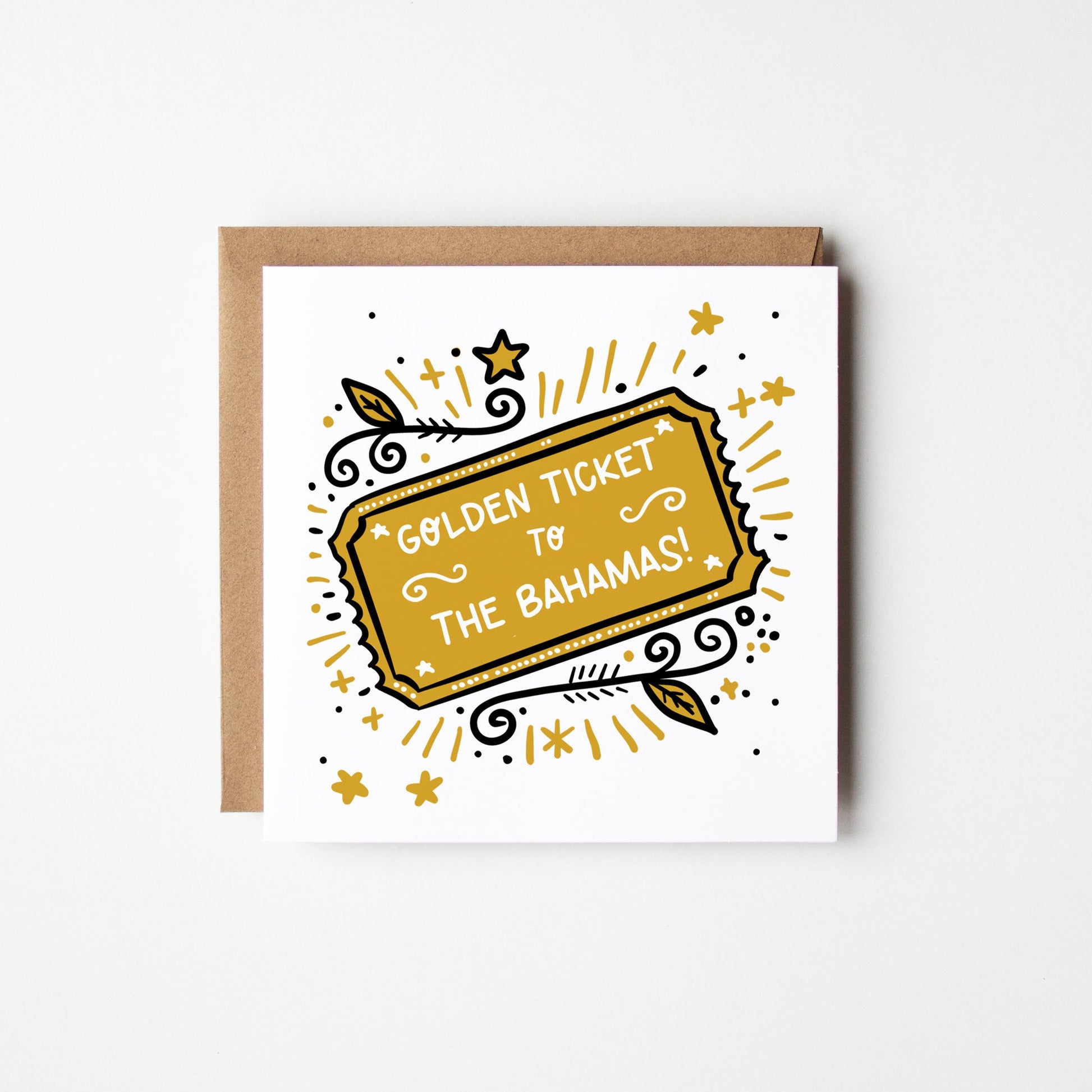 Golden Ticket Card • Personalised Golden Ticket Card • Surprise Reveal Card • Surprise Trip Card  • Surprise Gift Card