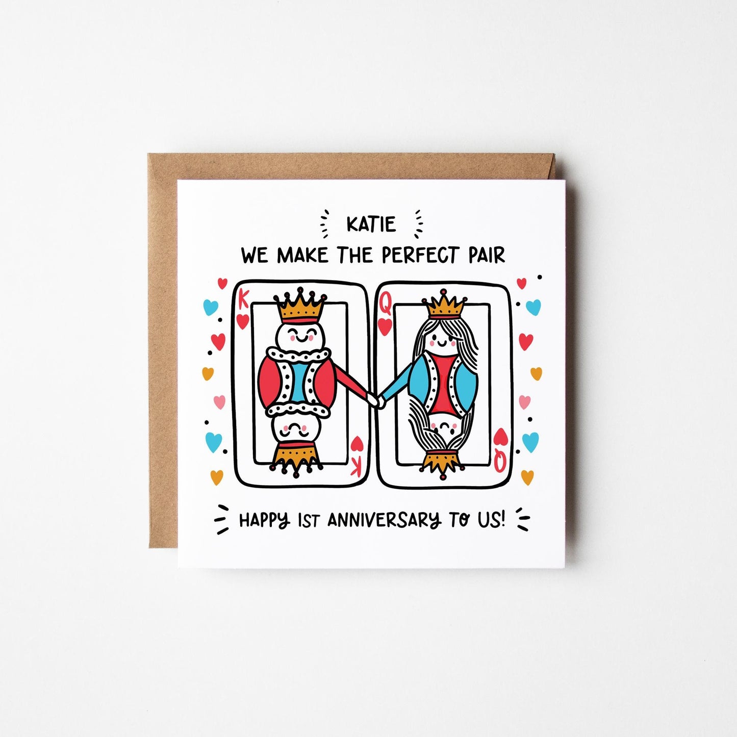 Happy 1st Anniversary Wife Card • Personalised Wife 1st Anniversary Card • 1st Anniversary Card For Her •