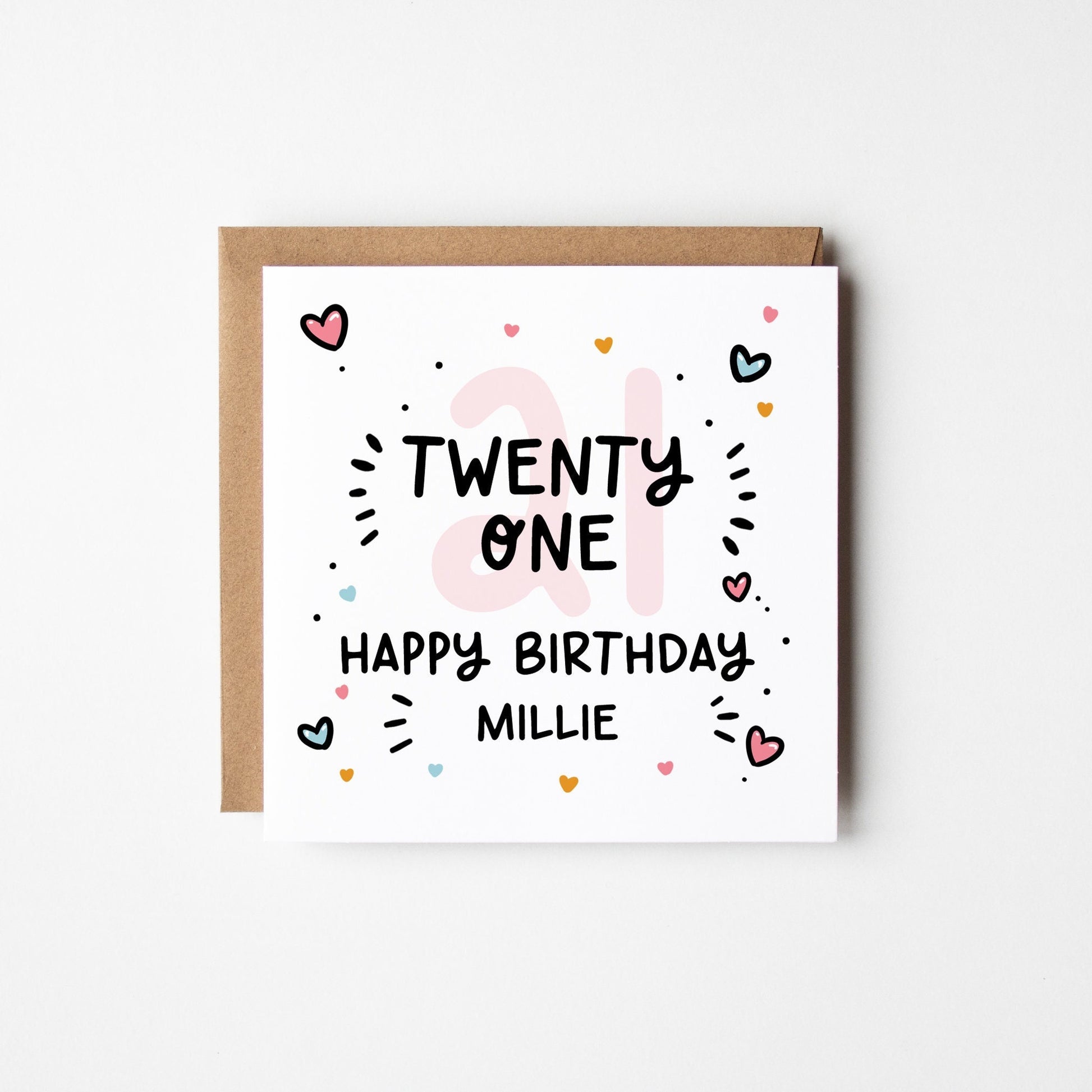 21 Today Birthday Card • Personalised 21st Birthday Card For Her • Girls 21st Birthday Card •