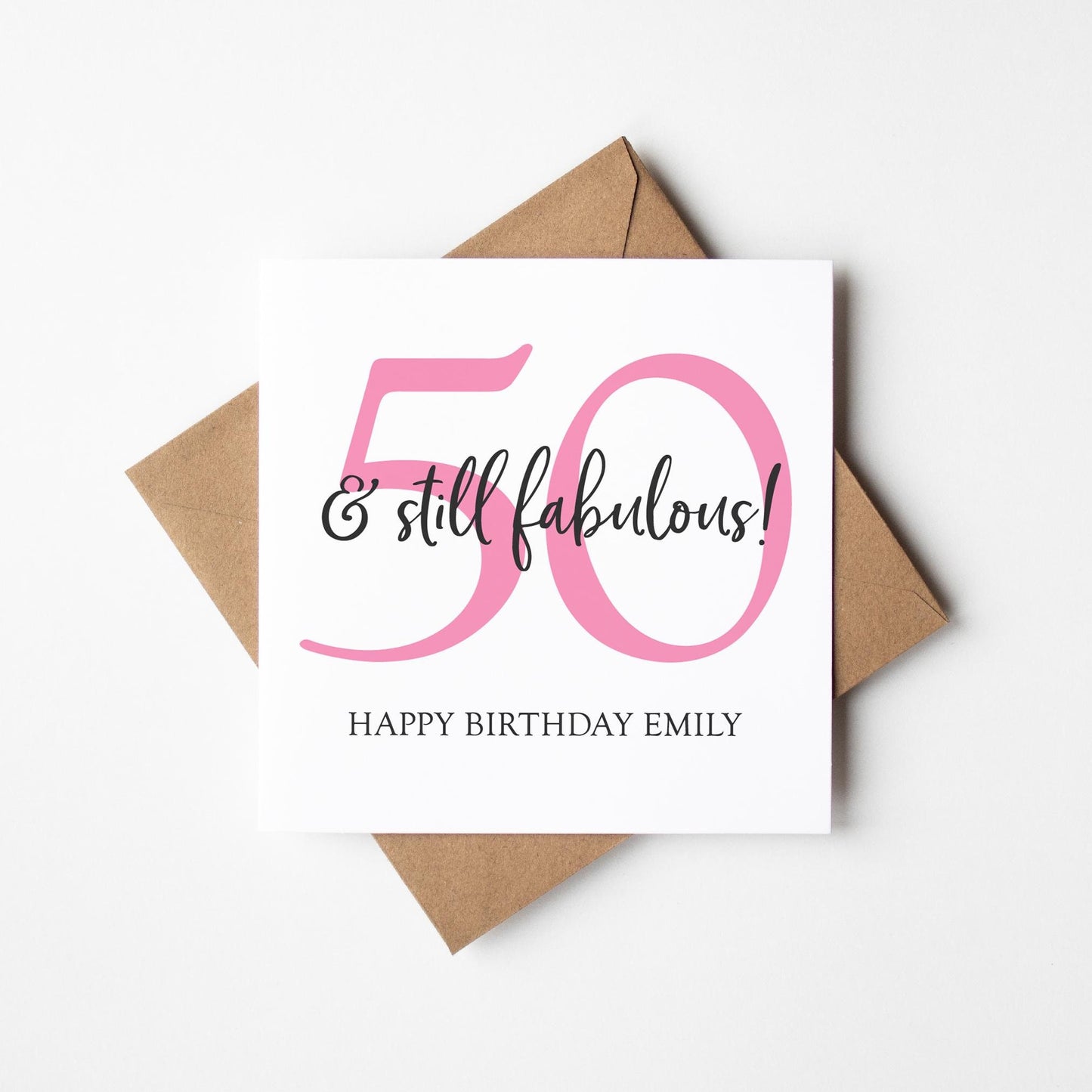 50th Birthday Card for Her • Personalised 50th Birthday Card For Her • Still Fabulous at 50th Birthday Card •