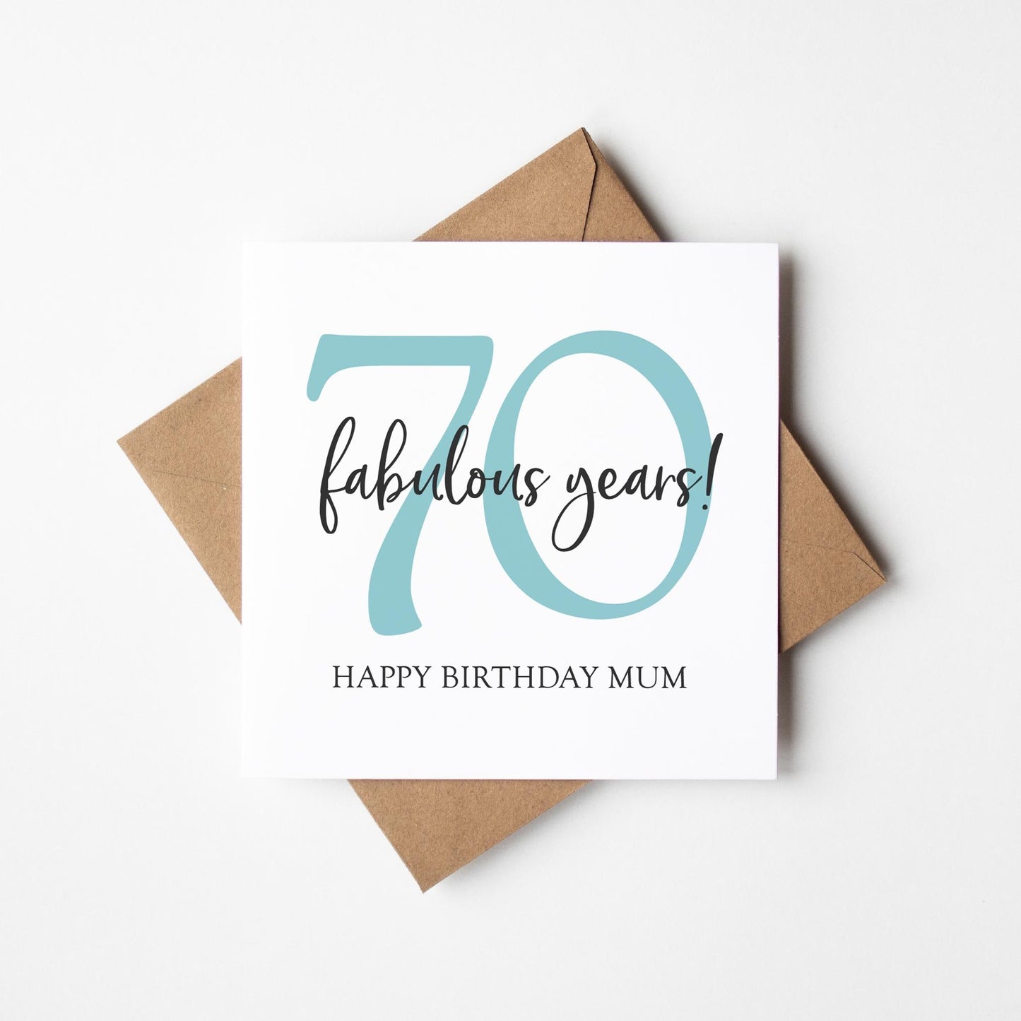 blue 70th Birthday Card for Her • Personalised 70th Birthday Card • Personalised 70th Card • Still Fabulous at 70th Birthday Card •