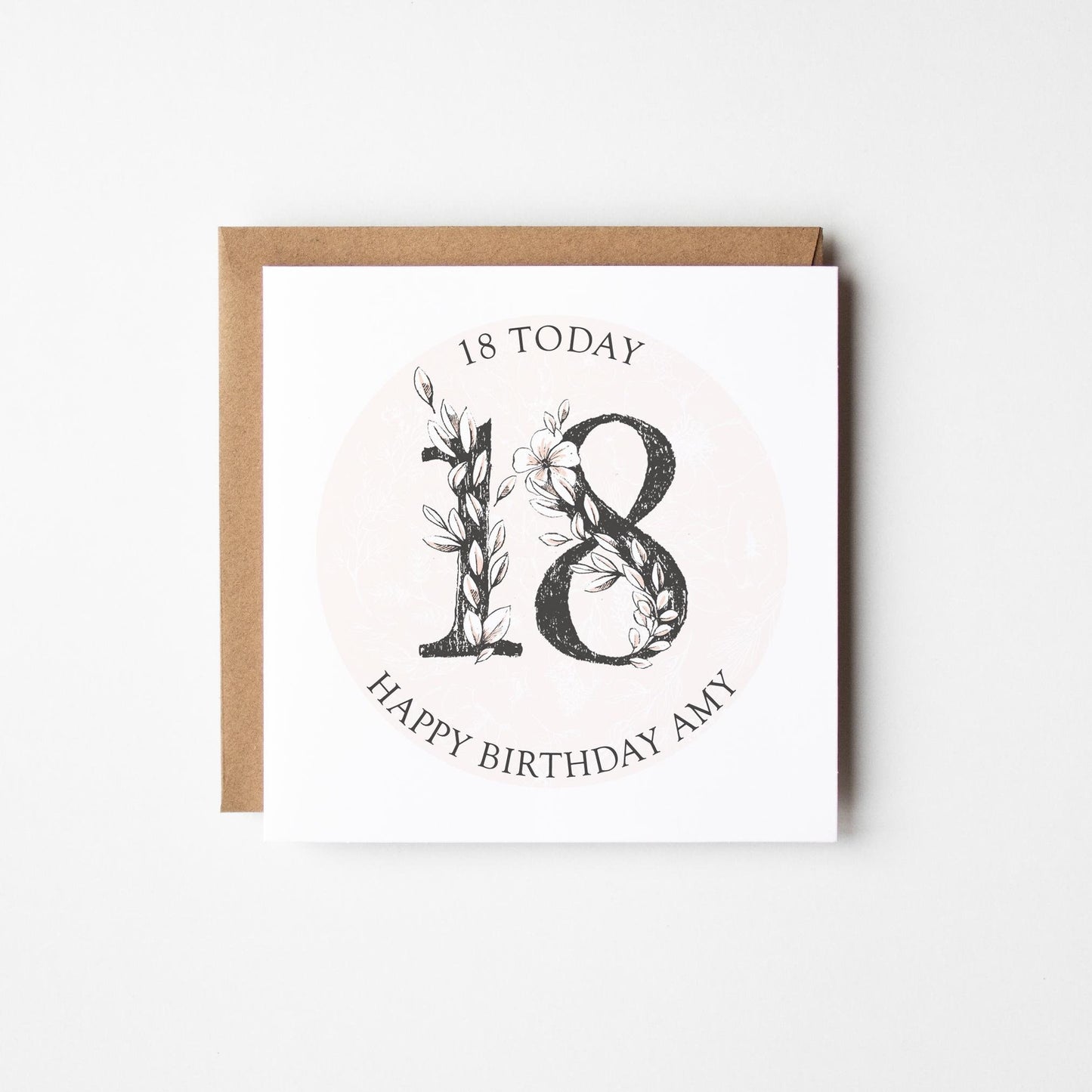 18th Birthday Card • Personalised 18th Birthday Card For Girls • Beautiful 18th Birthday Card •