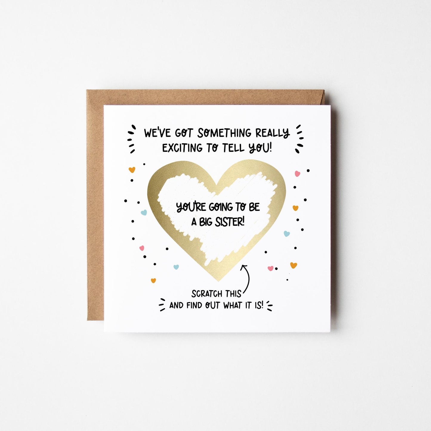 going to be a big sister Family Pregnancy Announcement Scratch Card • Surprise Pregnancy News • Going to Be Grandparents Surprise Card • Pregnancy News Card