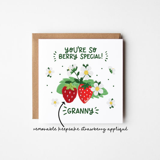 You Are Special Card • Personalised Card Strawberry Card For Someone Special • Card For A Freind • Card with Keep Sake