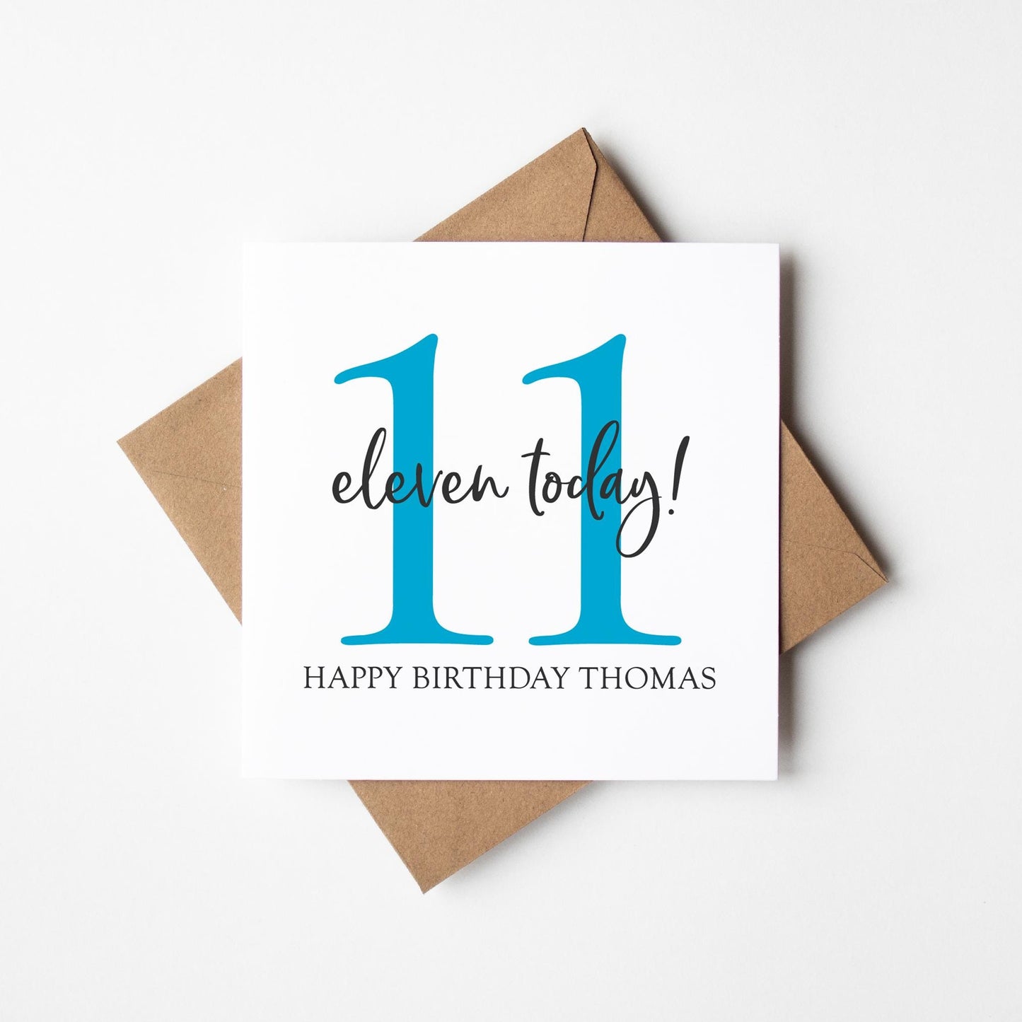 Personalised 11th Birthday Card • Birthday Number Card • Boy&#39;s Birthday Card •