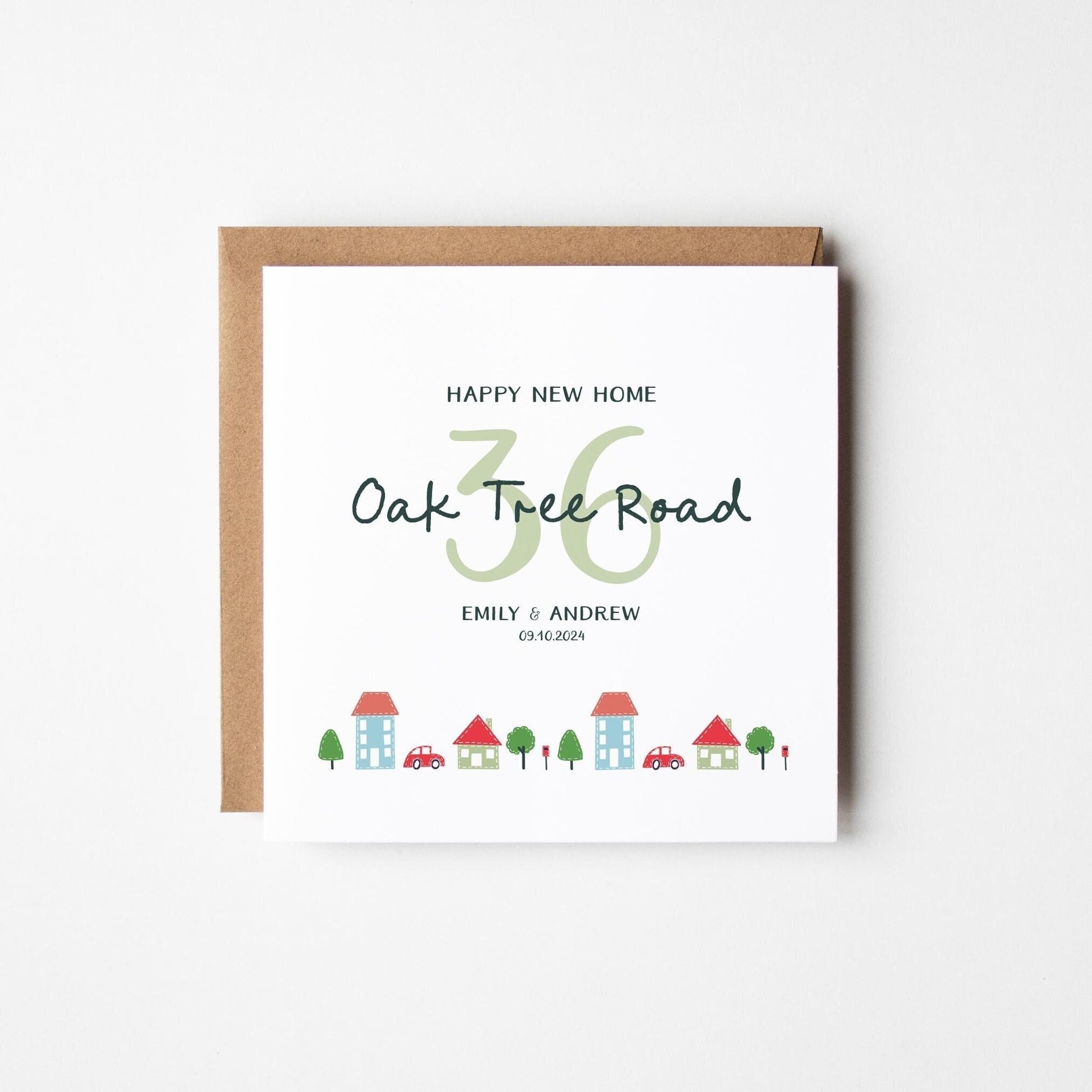 New Home Card • Personalised New Home Card • New Address Card • Housewarming Card • New Home Gift Card