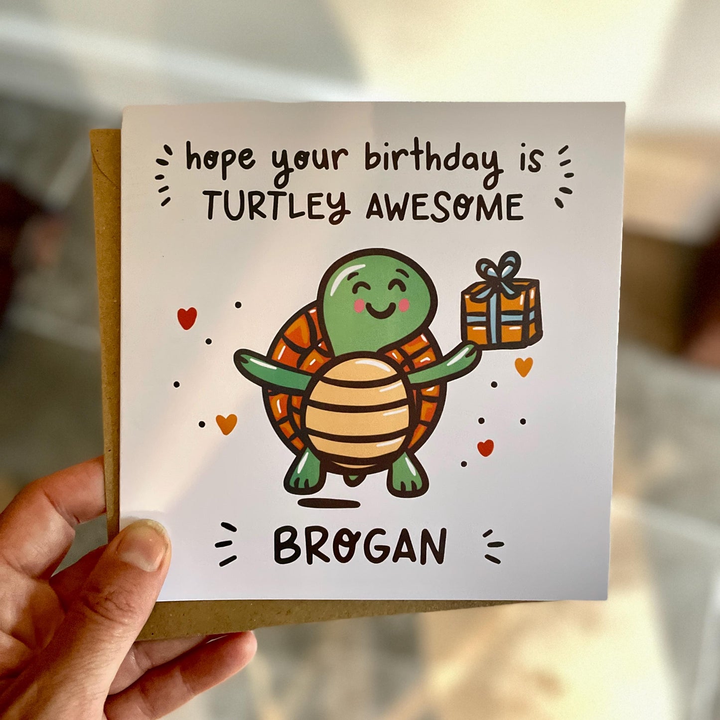 Turtley Awesome Birthday Card • Personalised Birthday Card • Funny Turtle Card • • Birthday Card for Him/Her