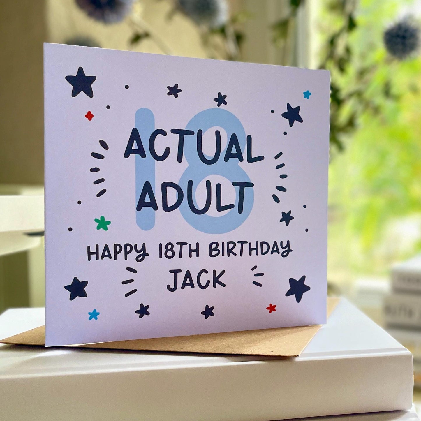 18th Birthday Card • Personalised 18th Birthday Card For Boys • Actual Adult 18th Birthday Card •