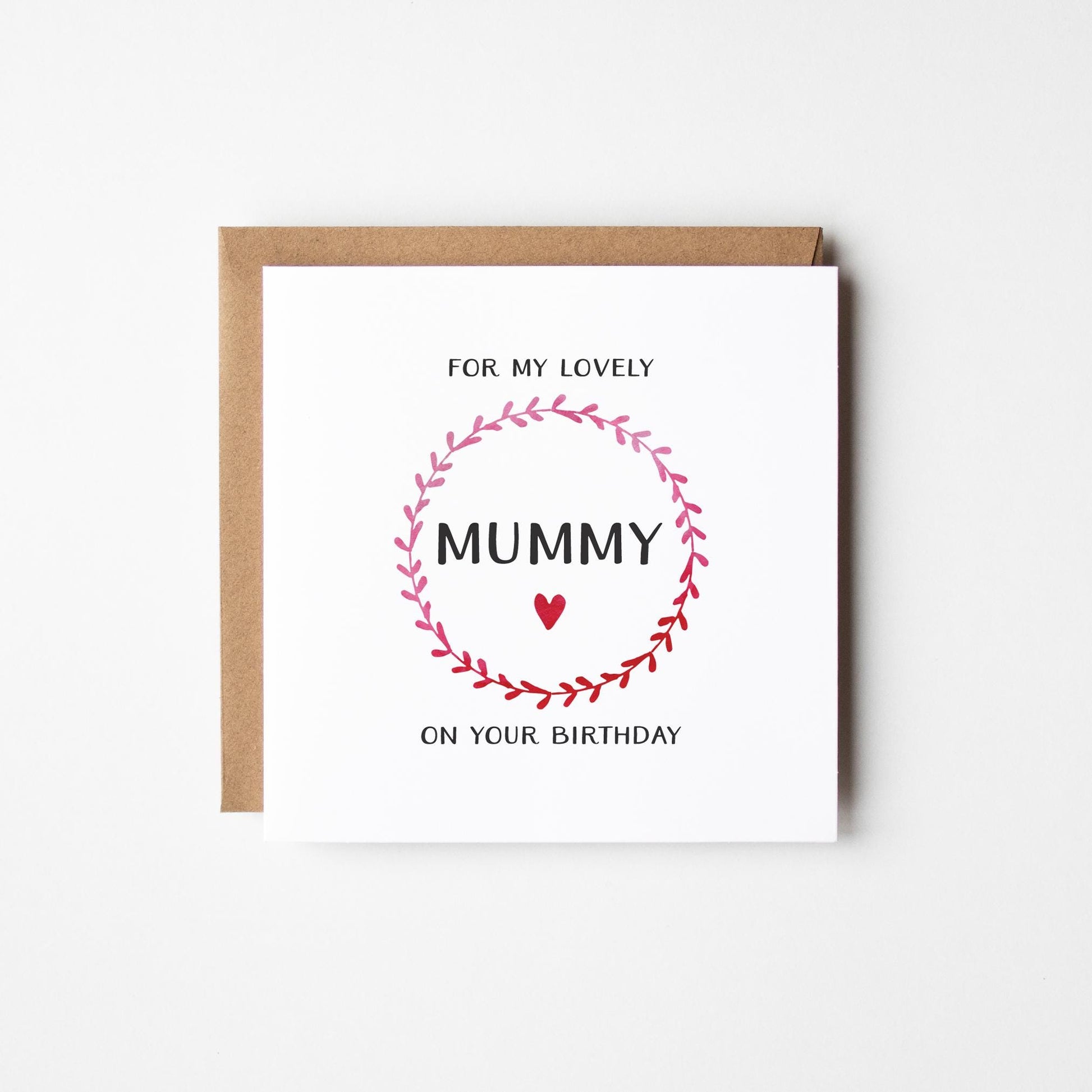 Lovely Mummy Card • Personalised Birthday Card For Mum • Pretty Card For Mum •