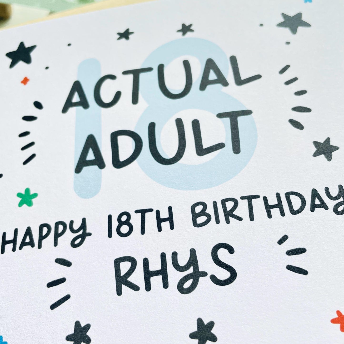 18th Birthday Card • Personalised 18th Birthday Card For Boys • Actual Adult 18th Birthday Card •