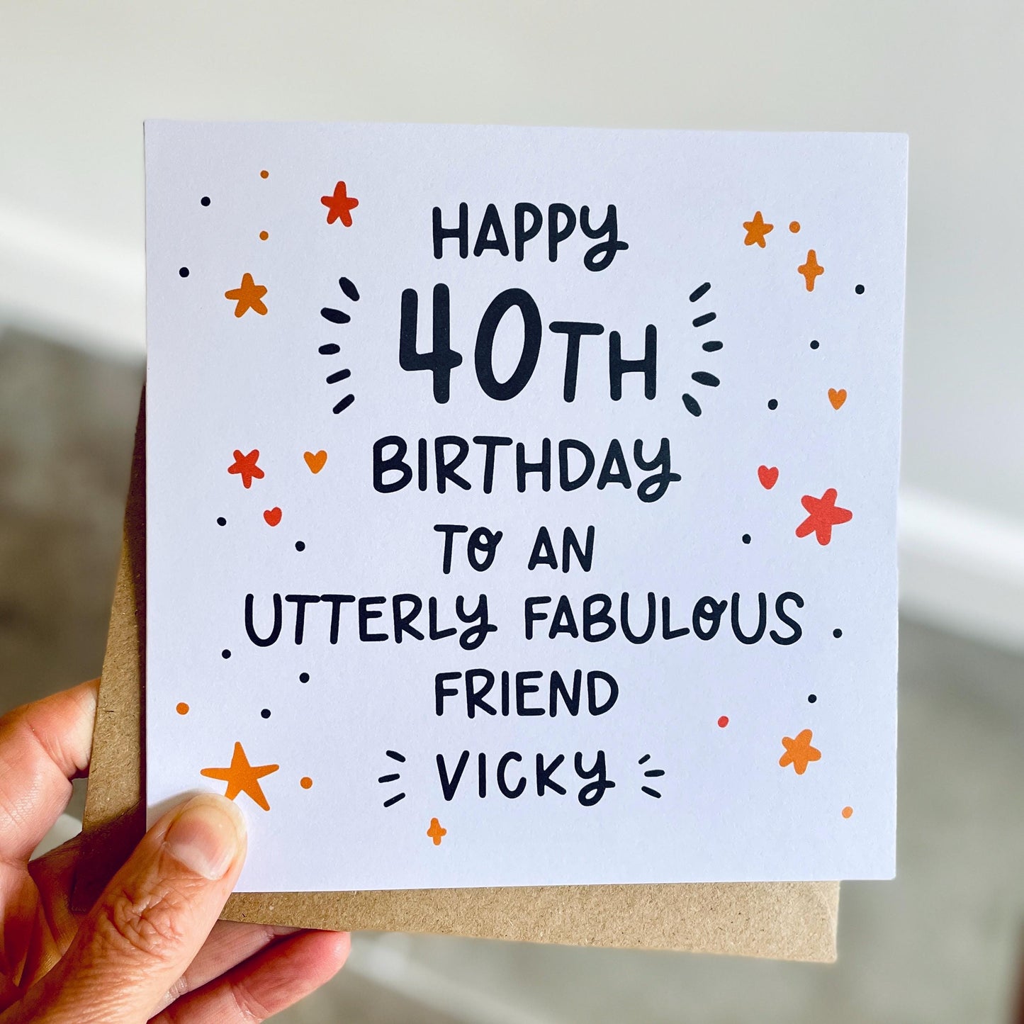 Utterly Fabulous X 40th Birthday Card • Personalised 40th Birthday Card • Personalised Birthday Card 40th Birthday •