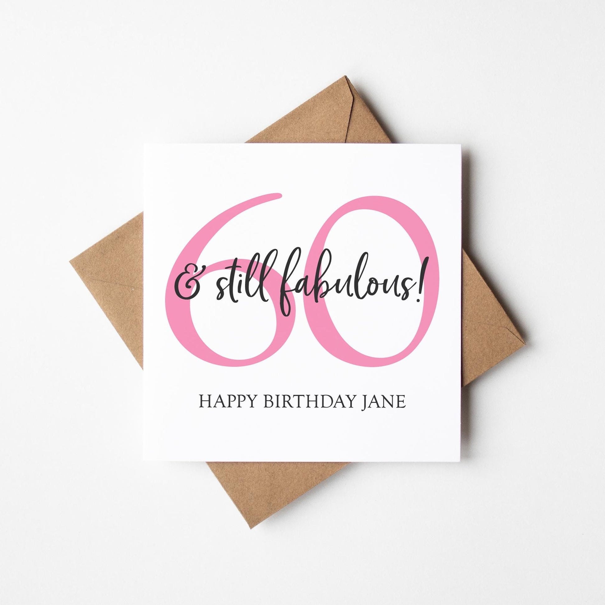 60th Birthday Card for Her • Personalised 60th Birthday Card • Personalised 60th Card • Still Fabulous at 60th Birthday Card •