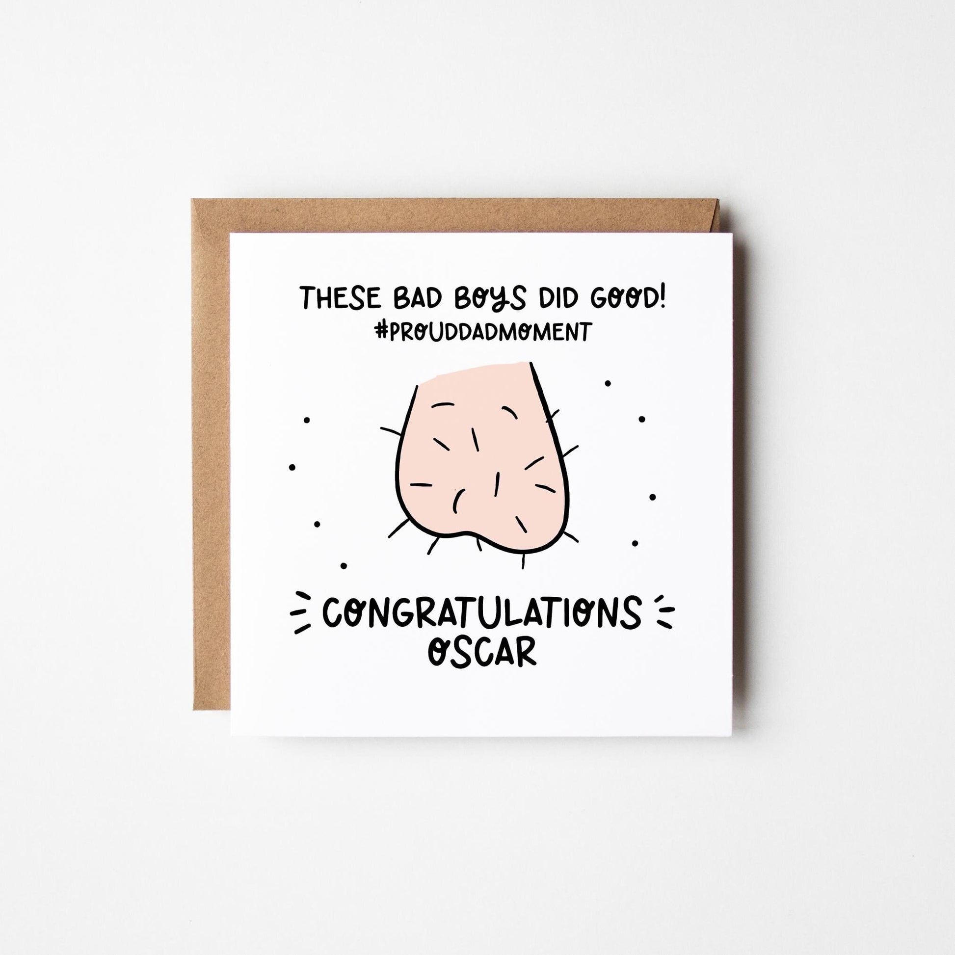 Funny So Proud Of You Card from Dad • Personalised Congratulations Card • Proud of You Balls Card • Proud Dad Moment Card