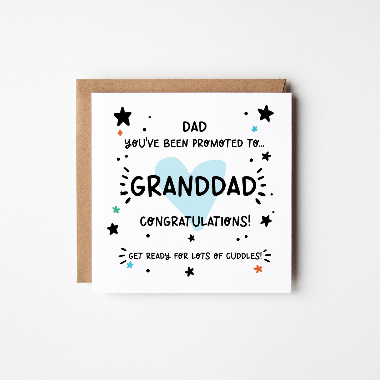 New Grandparent Card • You've Been Promoted To... Personalised New Grandpa Granddad Papa Card • Congratulations New Grandparent Card