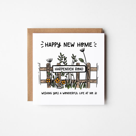 New Home Card • Personalised New Home Card • Cute Housewarming Card • Moving Home Card • Moving Card