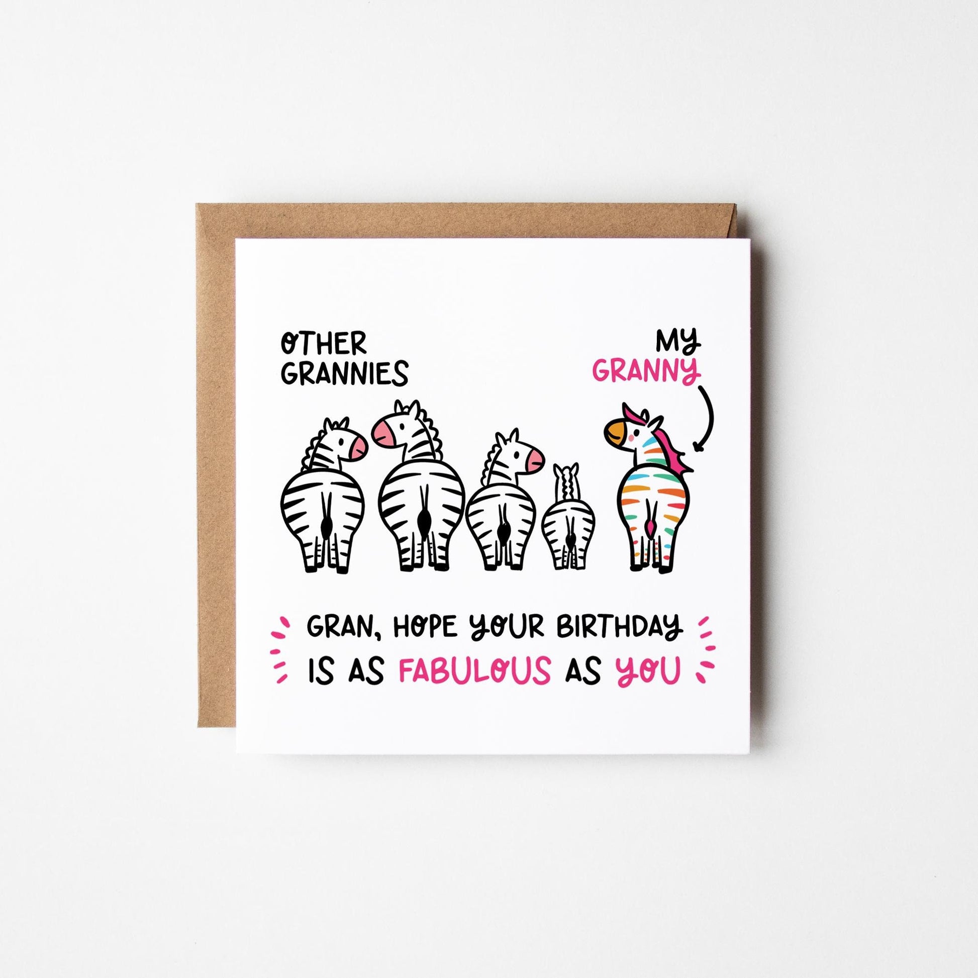 Funny Granny Birthday Card • Personalised Birthday Card For Grandma • Birthday Card for Nanny •  Birthday Card for Nanna • Fabulous Granny