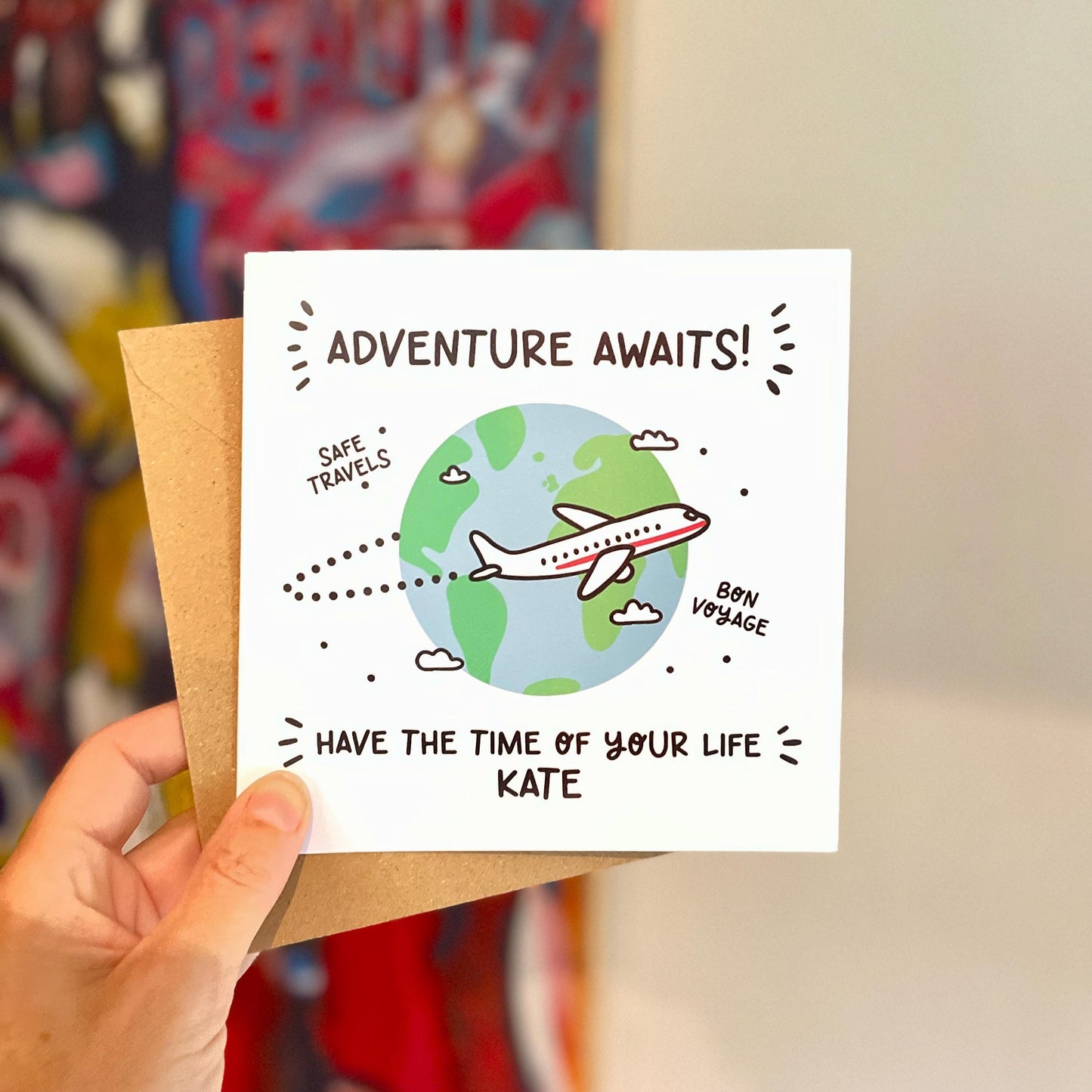 adventure awaits safe travels card