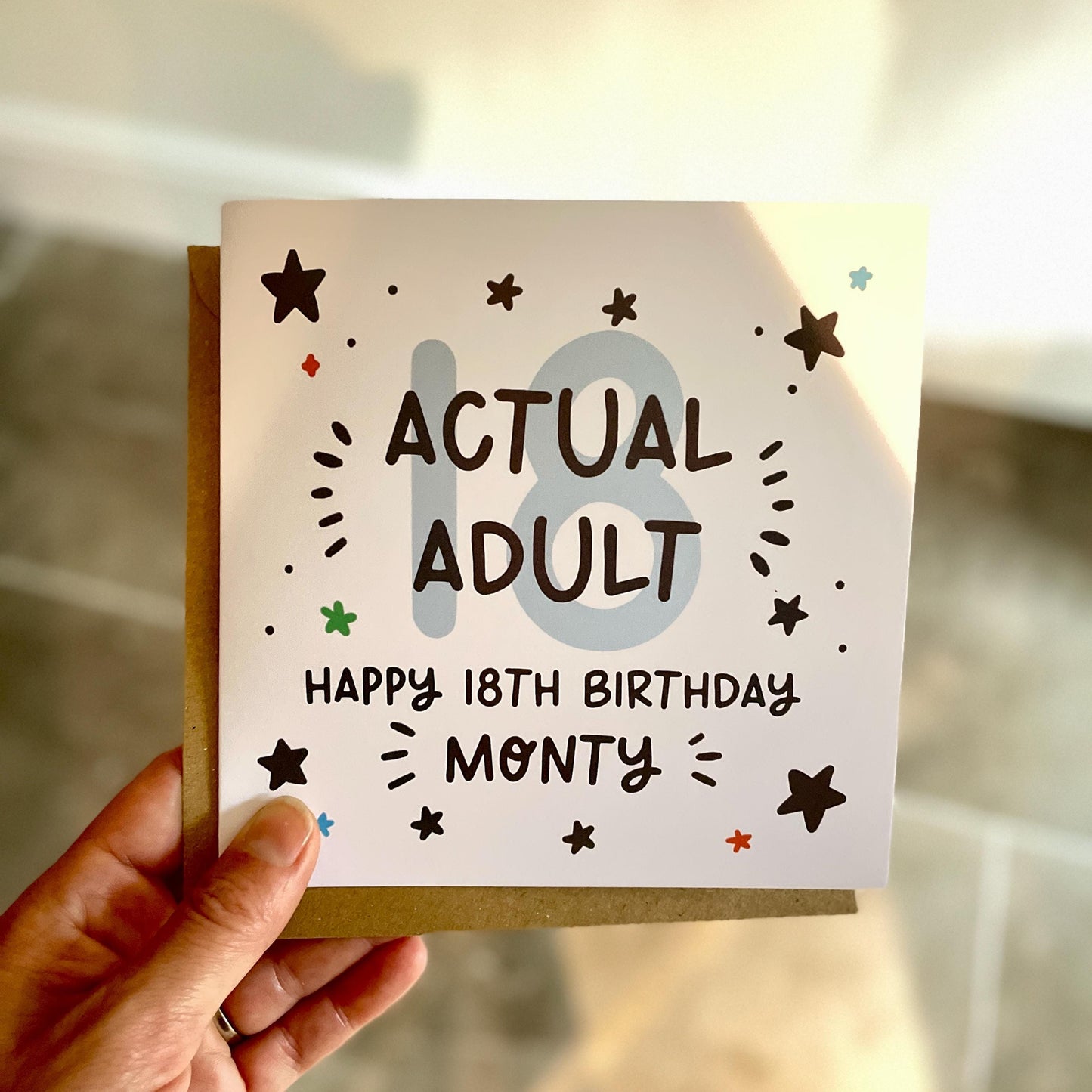 18th Birthday Card • Personalised 18th Birthday Card For Boys • Actual Adult 18th Birthday Card •