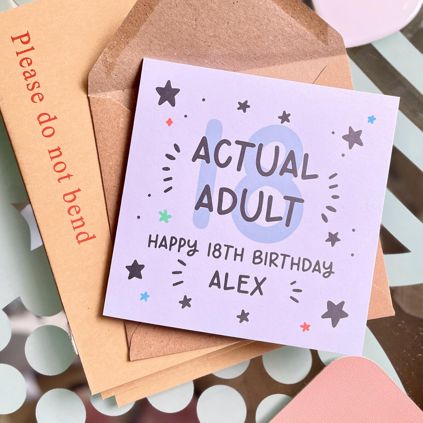 18th Birthday Card • Personalised 18th Birthday Card For Boys • Actual Adult 18th Birthday Card •